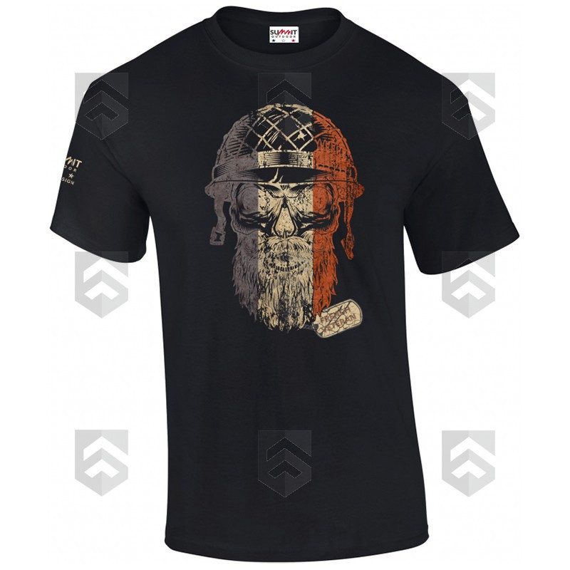 T-shirt manches courtes Summit Outdoor FRENCH VETERAN Noir