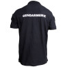 Polo Gendarmerie Départementale Noir Imprimé avec supports Velcro