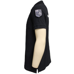 Polo Gendarmerie Départementale Noir Imprimé avec supports Velcro