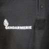 Polo Gendarmerie Départementale Noir Imprimé avec supports Velcro