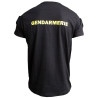 T-shirt Imprimé Gendarmerie Mobile Noir avec supports Velcro