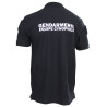 Polo Gendarmerie Equipe Cynophile Noir Imprimé avec supports Velcro