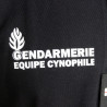 Polo Gendarmerie Equipe Cynophile Noir Imprimé avec supports Velcro