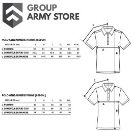 Polo Gendarmerie Criminalistique Numérique Noir Imprimé avec supports Velcro
