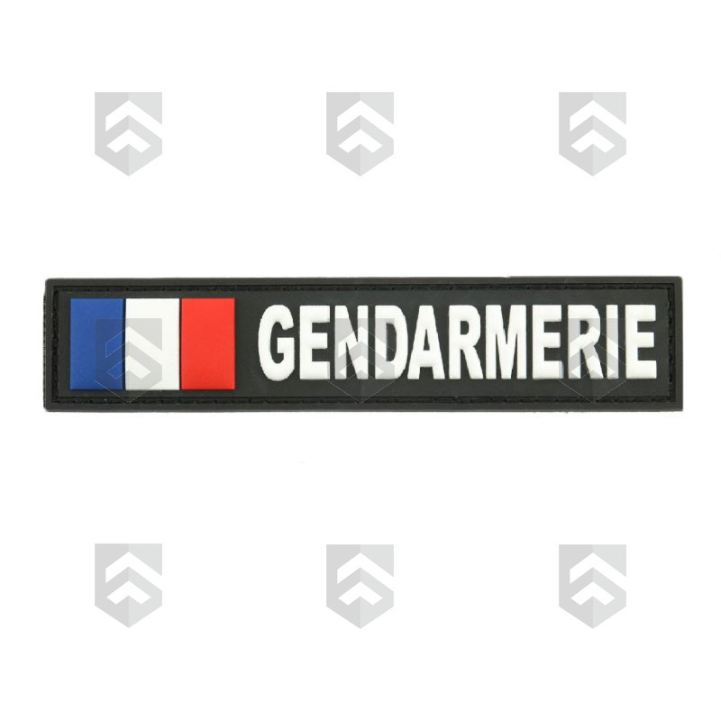 Barrette Gomme 3D Gendarmerie avec drapeau FR