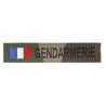 Barrette brodée Gendarmerie avec drapeau FR