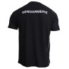 T-shirt Imprimé Gendarmerie Départementale Noir Respirant avec supports Velcro