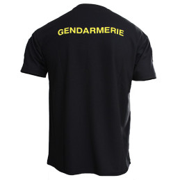 T-shirt Imprimé Gendarmerie Mobile Noir Respirant avec supports Velcro