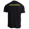 T-shirt Imprimé Gendarmerie Mobile Noir Respirant avec supports Velcro