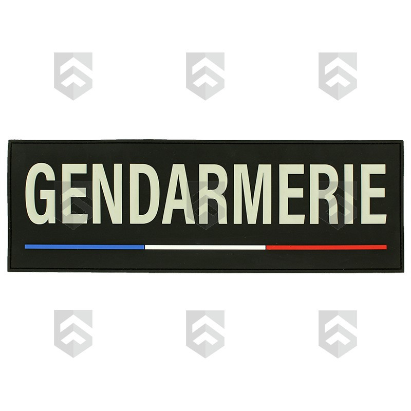 Bande Gomme 3D Gendarmerie 10 x 28 cm Liseré Tricolore