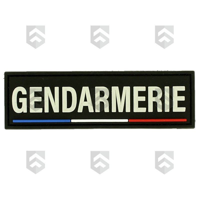 Bande Gomme 3D Gendarmerie 3 x 10 cm Liseré Tricolore