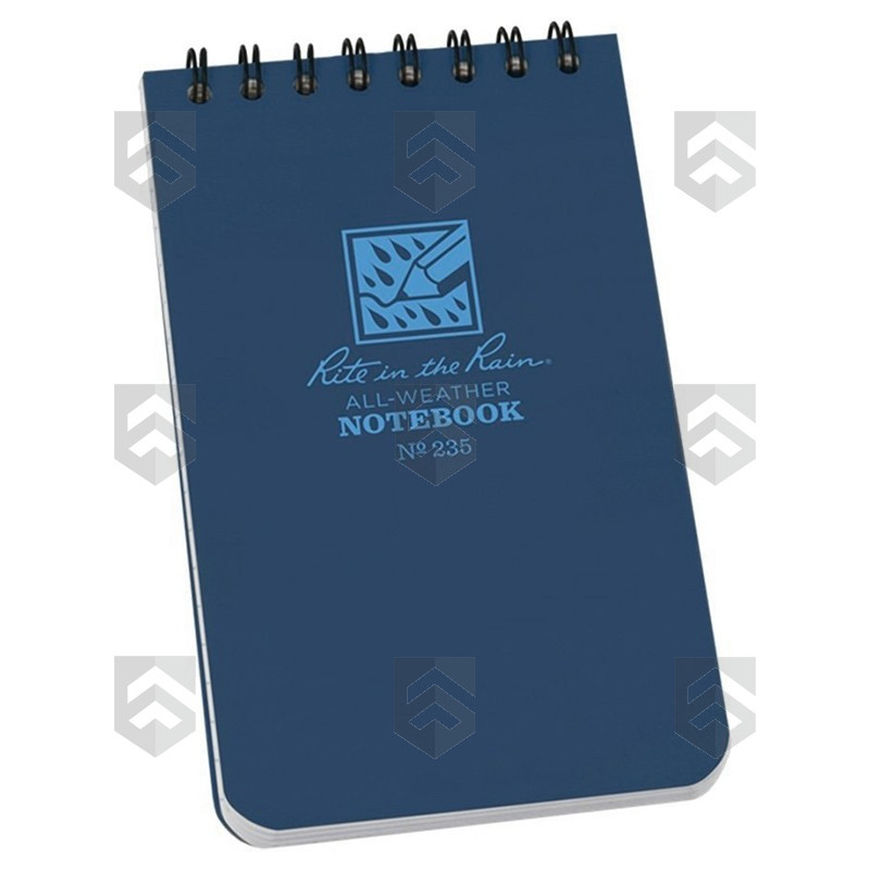 Carnet de notes tous temps 7.6 x 12.7 cm Rite In The Rain Bleu