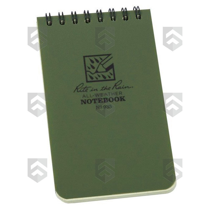 Carnet de notes tous temps 7.6 x 12.7 cm Rite In The Rain Vert OD