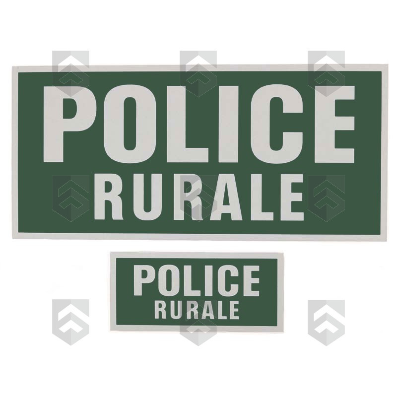 Bandes rétroréfléchissantes Police Rurale (10 x 28 cm et 6 x 13 cm)