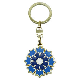Porte-clés métal Bleuet de France