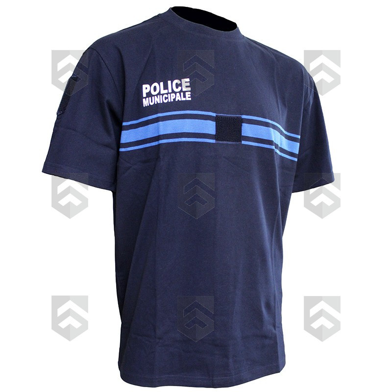 T-Shirt Police Municipale Manches Courtes Bleu Marine