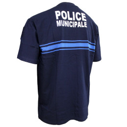 T-Shirt Police Municipale Manches Courtes Bleu Marine