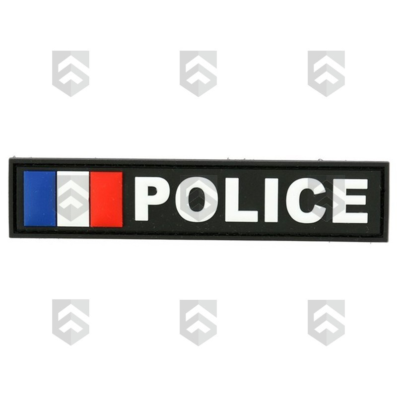 Barrette Gomme 3D Police avec drapeau FR