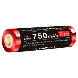Accu type 14500 Rechargeable Li-ion 750 mAh Klarus prise micro USB