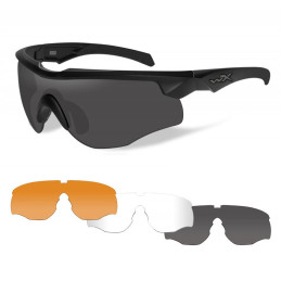 Pack Lunettes Balistiques Rogue Comm WILEY X Noir Incolore/Ambré/Fumé