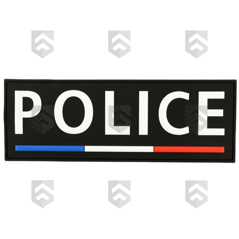 Bande Gomme 3D Police 10 x 28 cm Liseré Tricolore