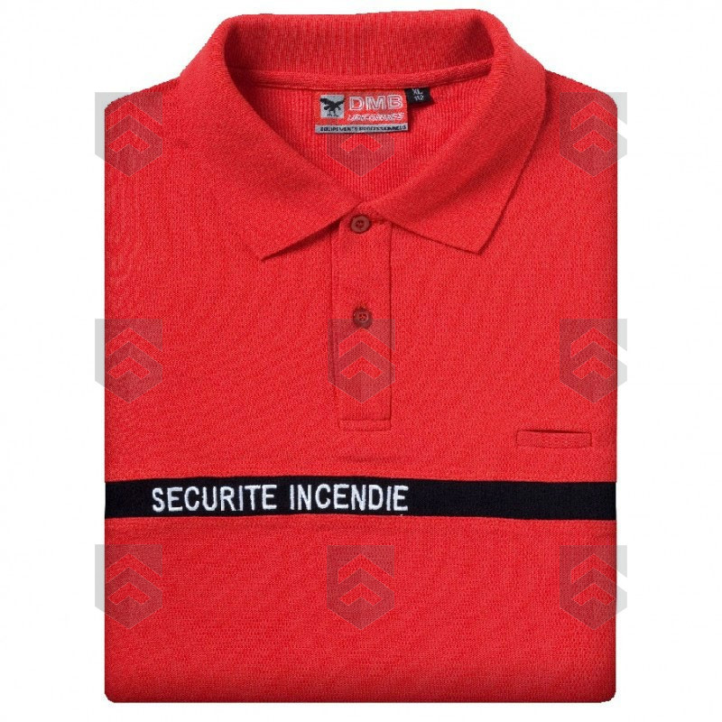 Polo Brodé Sécurité Incendie DMB manches courtes