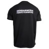 T-shirt Imprimé Gendarmerie Equipe Plongeurs Noir Respirant avec supports Velcro