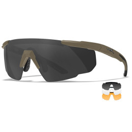 Pack Lunettes Balistiques Saber Adv Tan WILEY X Incolore/Ambré/Fumé