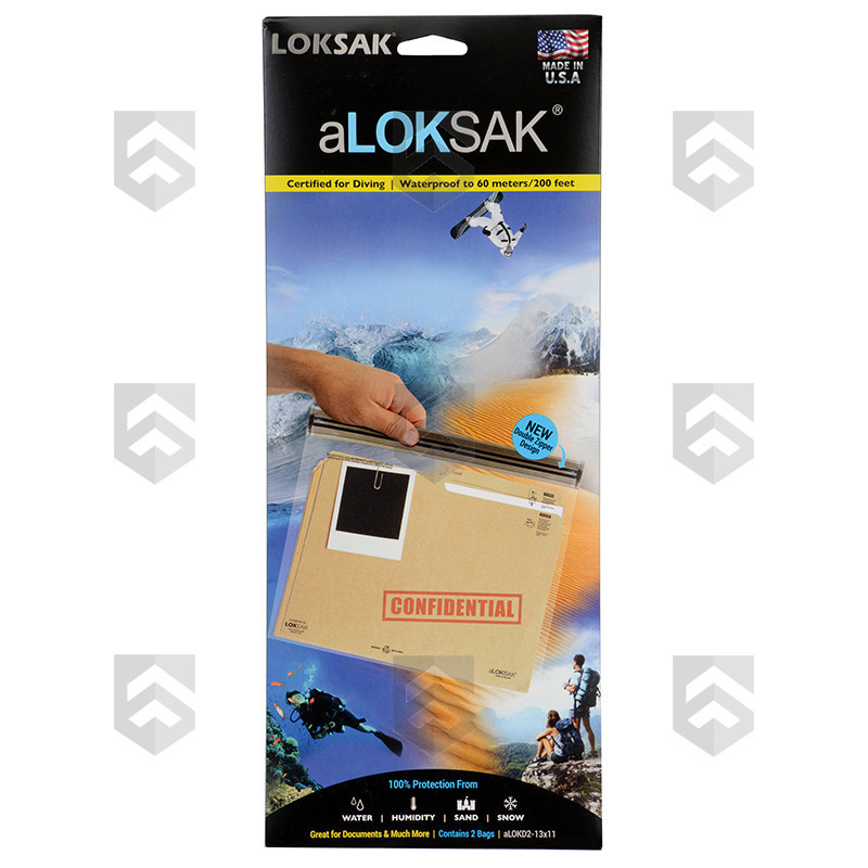 Lot de 2 pochettes étanches aLOKSAK 34,3x28,6 cm pour documents