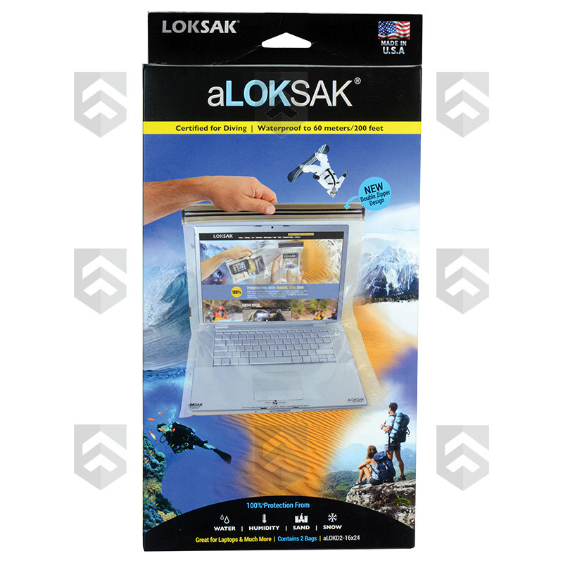 Lot de 2 pochettes étanches aLOKSAK 41,3x62,9 cm pour pc portable