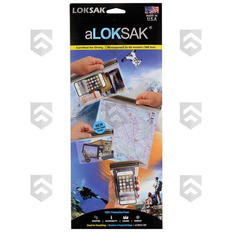 Lot de 4 pochettes étanches aLOKSAK grand format