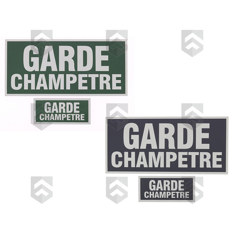 Bandes rétroréfléchissantes Garde Champêtre (13 x 28 cm et 6 x 13 cm)