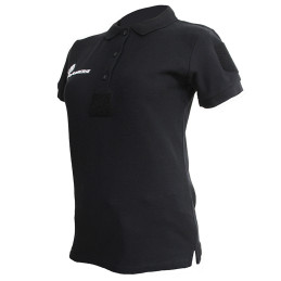 Polo Gendarmerie Départementale Noir Imprimé avec supports Velcro Femme