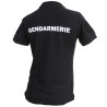 Polo Gendarmerie Départementale Noir Imprimé avec supports Velcro Femme