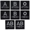 Insigne de Groupe Sanguin Silicone 3D Noir