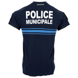 T-shirt Police Municipale Airflow DMB Bleu Marine