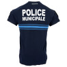 T-shirt Police Municipale Airflow DMB Bleu Marine
