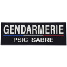 Bande Gomme 3D Gendarmerie PSIG SABRE 10 x 28 cm Liseré Tricolore