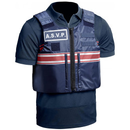Polo ASVP Respirant GPB Manches Courtes Bleu Marine PM ONE