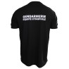 T-shirt Imprimé Gendarmerie Equipe Cynophyle Noir Respirant avec supports Velcro