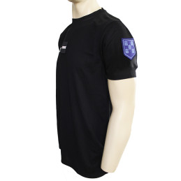 T-shirt Imprimé Gendarmerie Equipe Cynophyle Noir Respirant avec supports Velcro