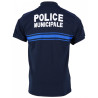 Polo Police Municipale Double Face Manches Courtes Col Zippé DMB Bleu Marine