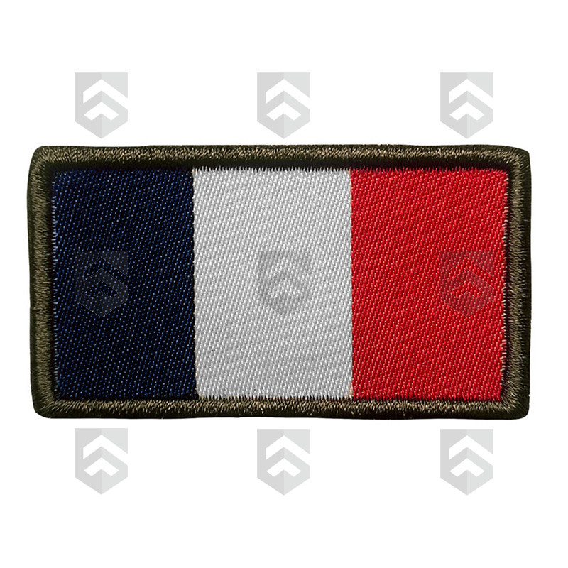 Patch Drapeau Français Brodé Rectangulaire