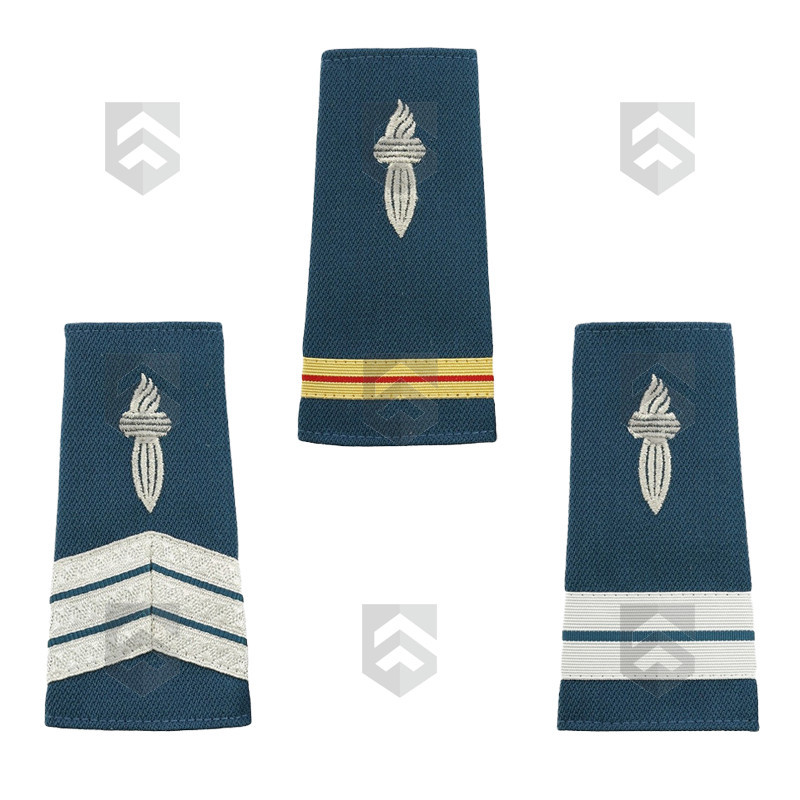 Fourreaux d'épaules CRS Souples Brodés sur Drap Bleu (x2)