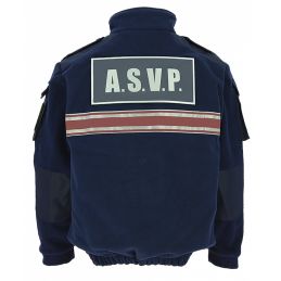 Blouson polaire ASVP TEDDY V2 DMB avec bandes bordeaux