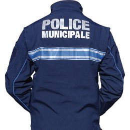 Veste Softshell 2 en 1 Police Municipale Patrol Manches Amovibles