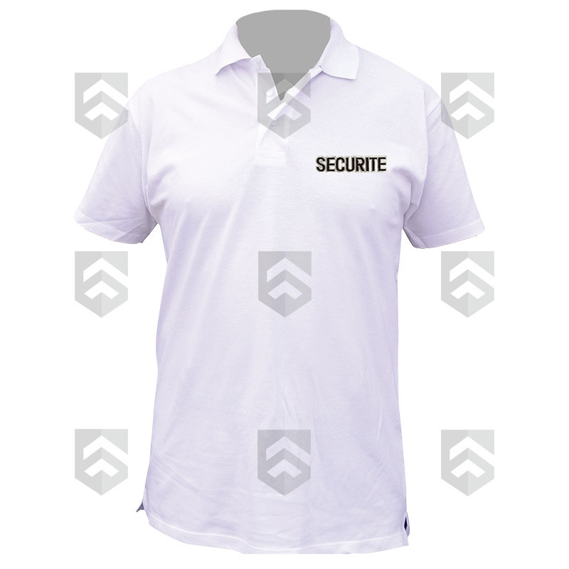 Polo brodé Sécurité Patrol Blanc
