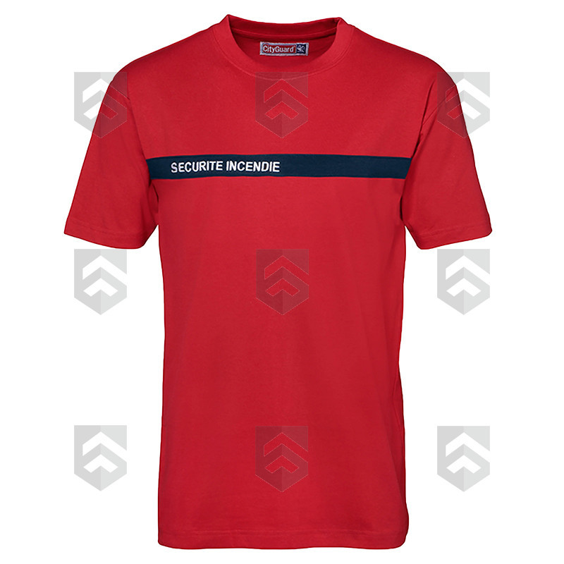 T-shirt Brodé Sécurité Incendie Cityguard