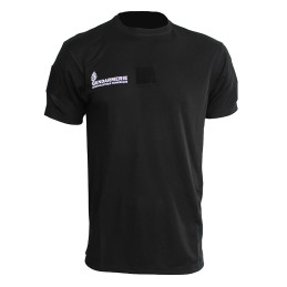 T-shirt Imprimé Gendarmerie Criminalistique Numérique Noir Respirant avec supports Velcro