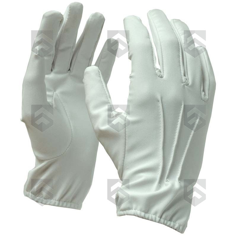 Gants de Cérémonie/Parade Blancs avec baguettes